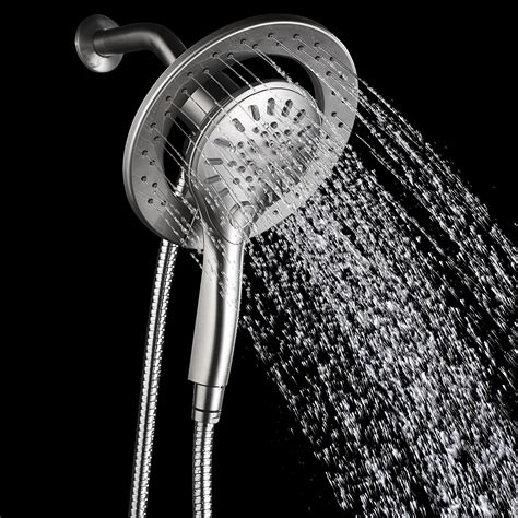 brushed nickel rain shower heads|brushed nickel detachable shower head.